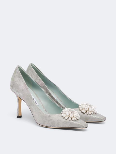 JIMMY CHOO Ines embellished floral pumps