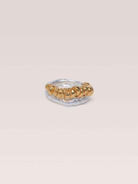 Nanushka ANNI - Gold plated recycled silver ring
