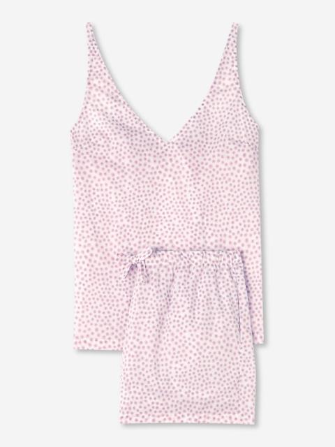 Derek Rose Women's Short Cami Pyjamas Nelson 88 Cotton Batiste White