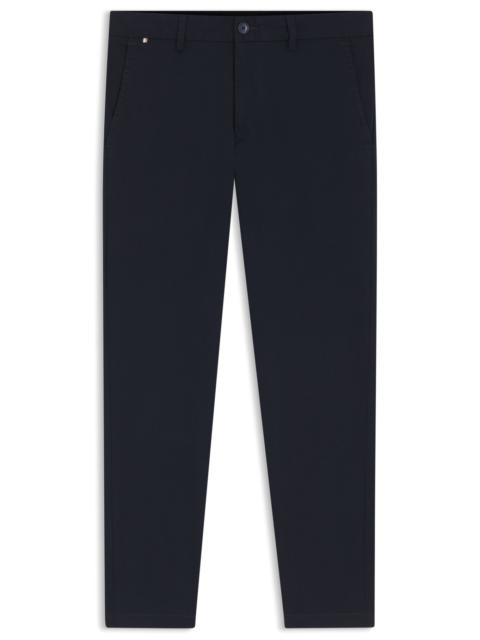 BOSS SLIM-FIT PANTS IN STRETCH-COTTON DOBBY