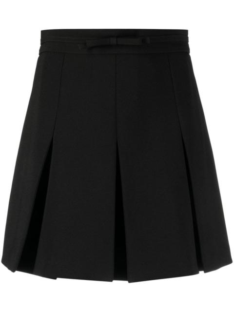 REDValentino bow-embellished pleated miniskirt