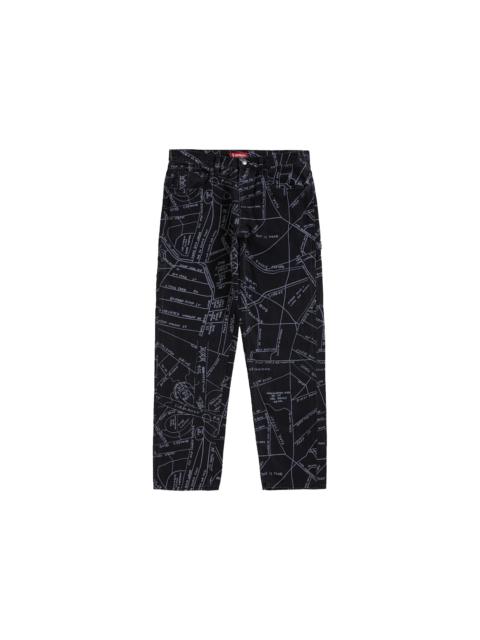 Supreme Supreme Gonz Map Denim Painter Pant Washed Black