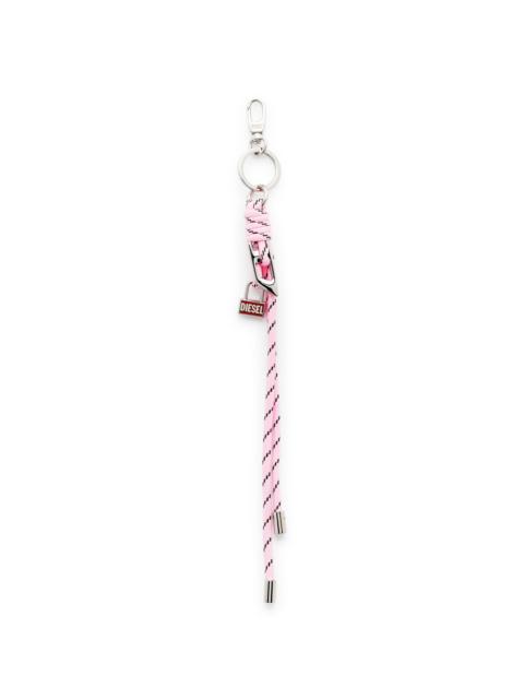Diesel METAL AND ROPE CHARM WITH DIESEL PENDANT