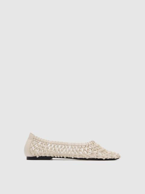 ST. AGNI Woven Ballerina Flat - Off White