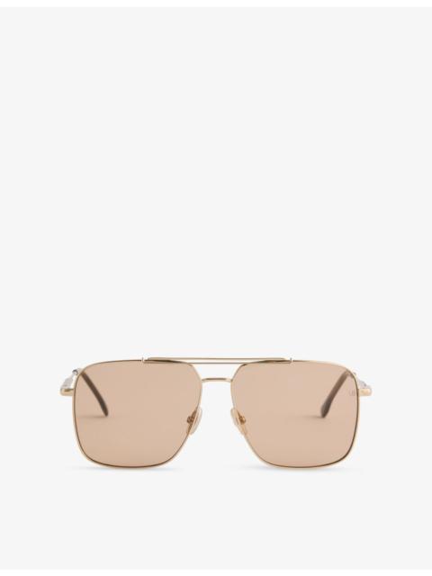 Victoria Beckham VB1019/S Aviator-Frame Metal Sunglasses