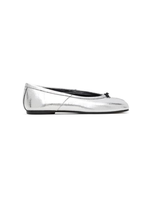 Maison Margiela Silver Tabi Broken Mirror New Ballerina Flats