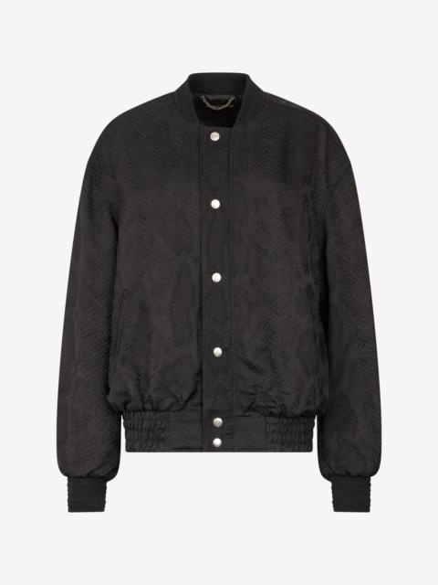 Roberto Cavalli Python-Effect Bomber Jacket