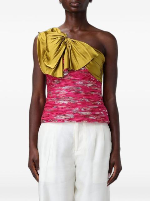 Valentino one-shoulder bow-detail top