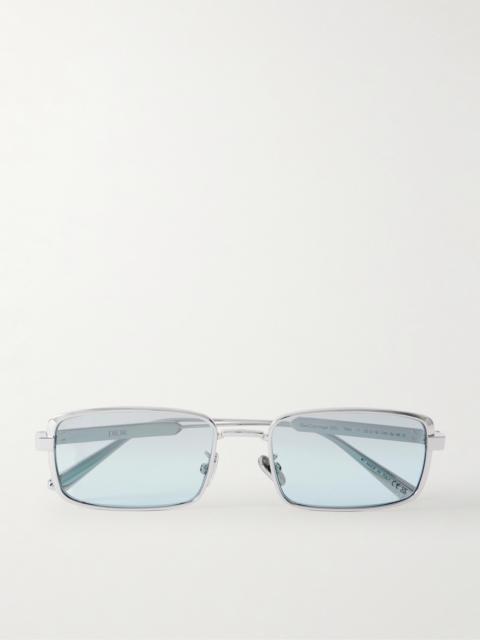 Dior Diorcannage S2u Rectangular-frame Silver-tone Sunglasses