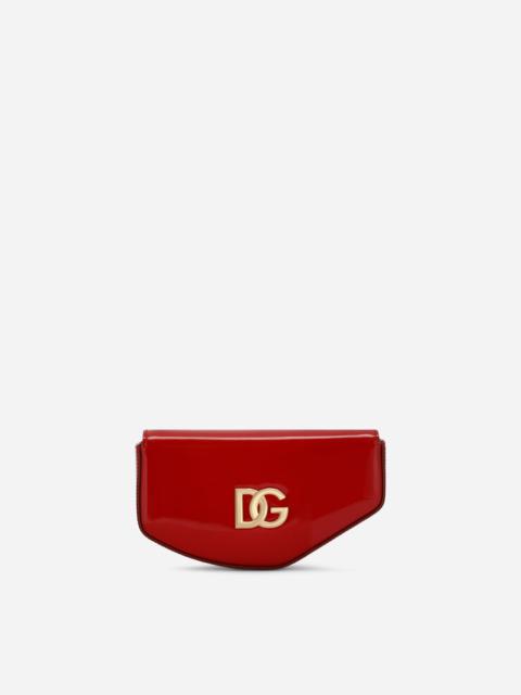 Dolce & Gabbana Polished calfskin moon bag with DG logo