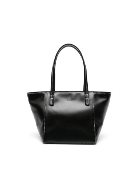 Bar leather tote bag