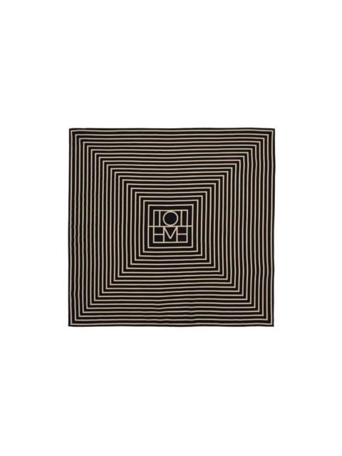 TOTEME Black Signature Monogram Silk Scarf