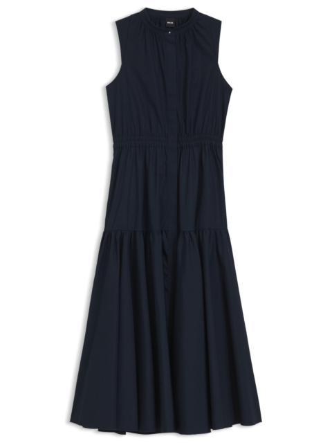 BOSS SLEEVELESS DRESS IN COTTON POPLIN