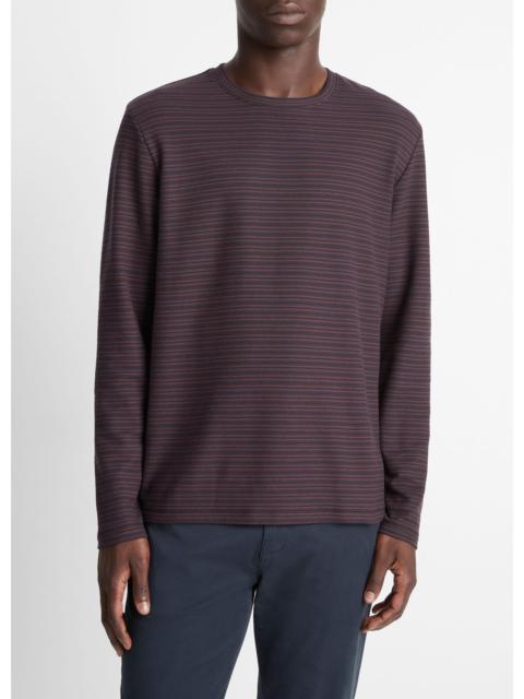 Vince Striped Pima Cotton Piqué Long-Sleeve T-Shirt