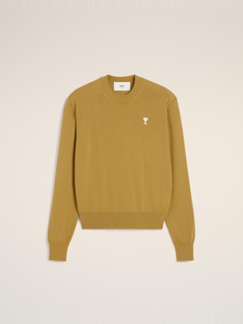 AMI Paris MUSTARD WOOL AMI DE COEUR CREW NECK SWEATER