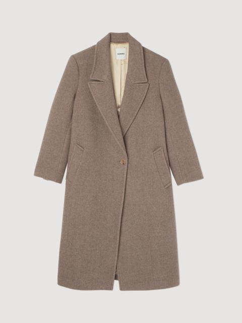 Sandro Long wool blend coat