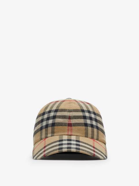 Check Cotton Baseball Cap