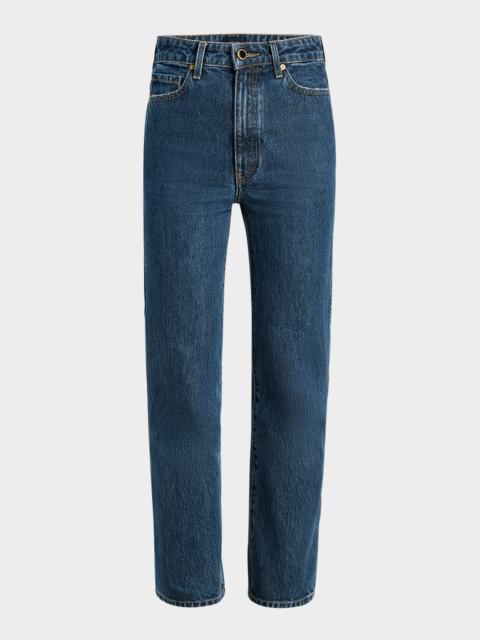 KHAITE Abigail High-Rise Straight-Leg Jeans