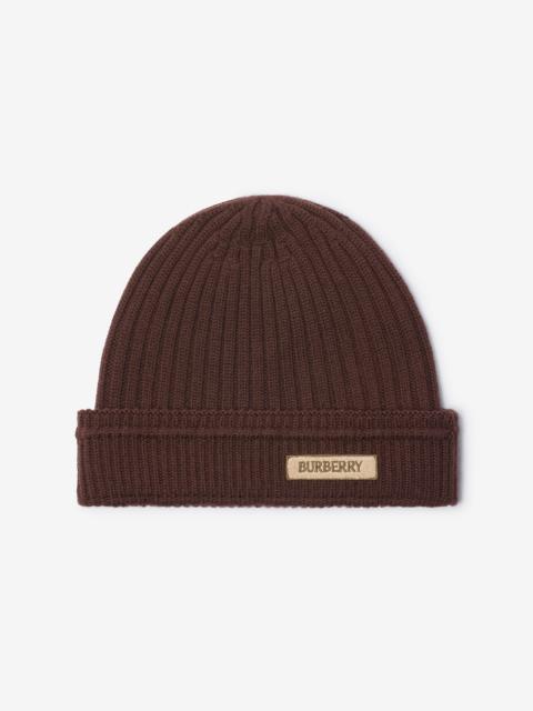 Burberry Logo Patch Wool Beanie