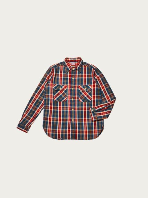 Warehouse & Co. 3104 Flannel Shirt Pattern B - Navy/Off White