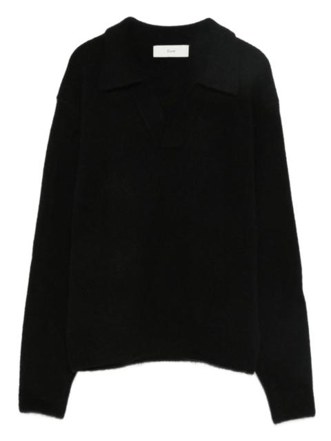 Dunst V-neck polo-collar sweater