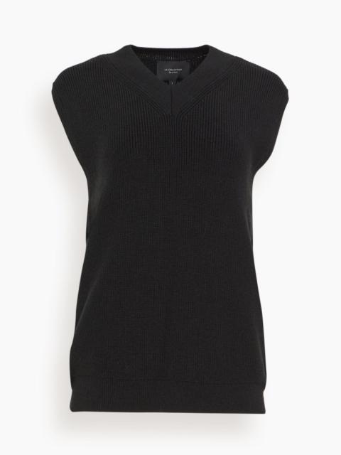 LA COLLECTION Jules Knitted Debardeur in Black