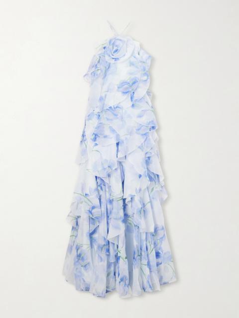 Aje. Pandorea Appliquéd Ruffled Organza Gown