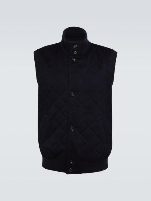 Carry reversible cashmere vest