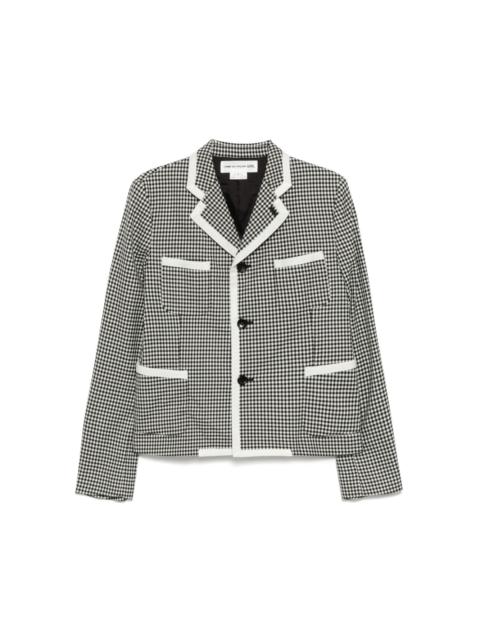 check-print shirt jacket