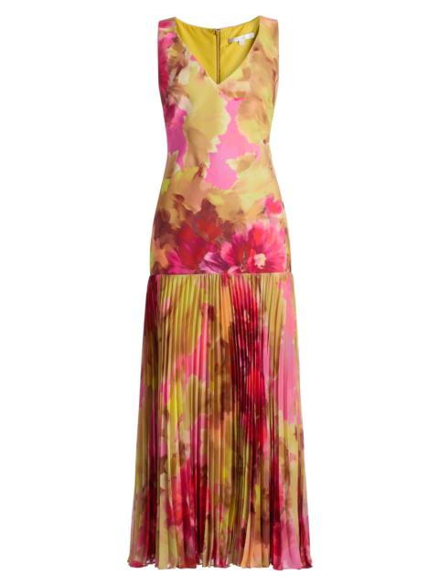 BADGLEY MISCHKA Women's Floral Pleated Dropwaist Cocktail Dress - Pink Multi