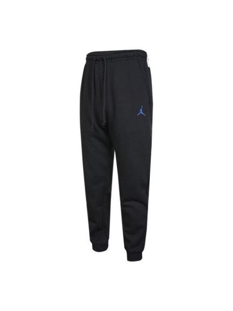 Men's Air Jordan Solid Color Logo Casual Bundle Feet Knit Sports Pants/Trousers/Joggers Black DR6425