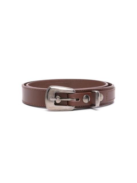 Lemaire buckle-fastening leather belt