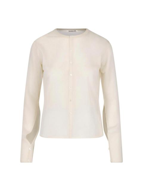 AURALEE SILK CARDIGAN