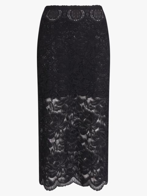 rabanne LACE SHEER SKIRT | BLACK