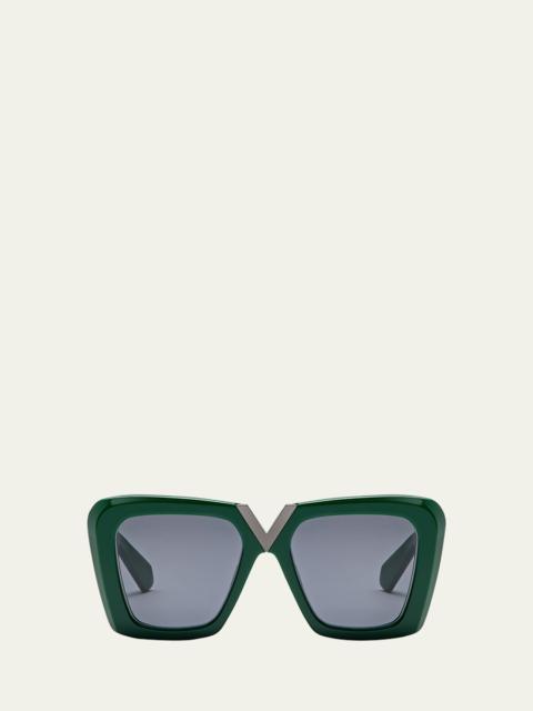 Valentino V-Gold II Acetate Butterfly Sunglasses