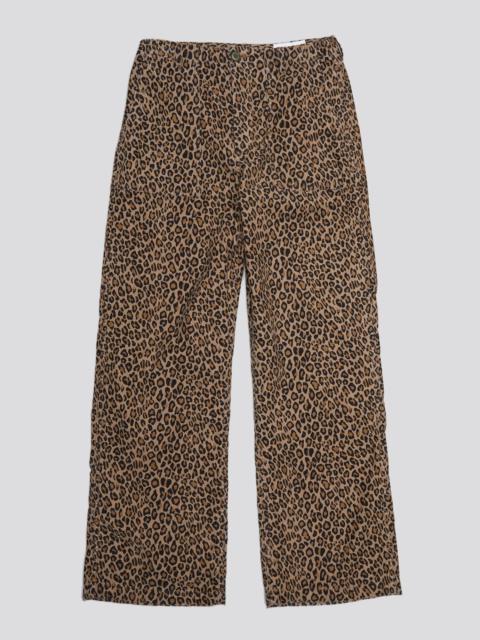 R13 WIDE LEG UTILITY PANT - LEOPARD