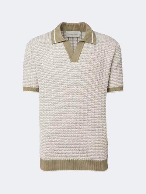 FRESCOBOL CARIOCA Rino crochet cotton polo shirt