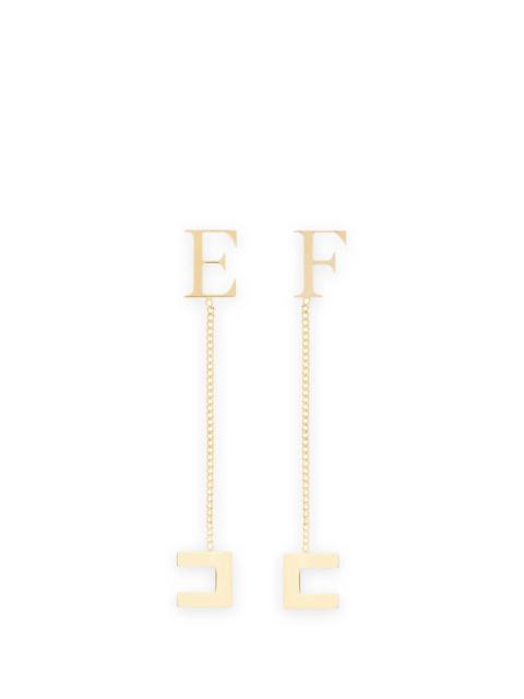 ELISABETTA FRANCHI Elisabetta Franchi Chain Earrings With Logo