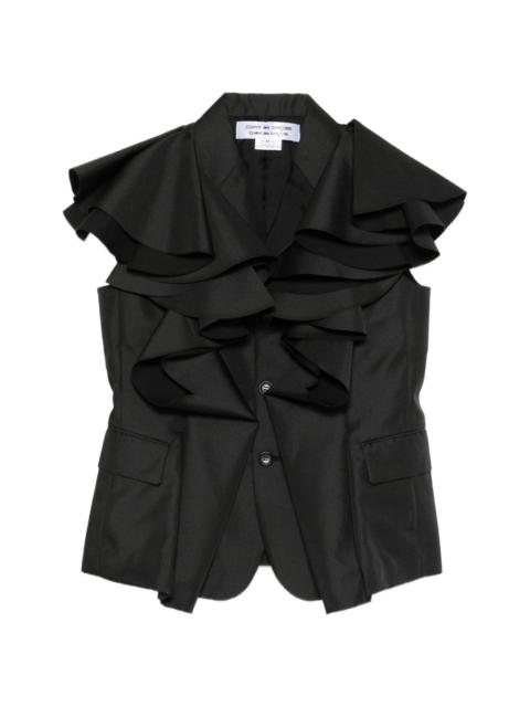 Comme Des Garçons ruffled button coat