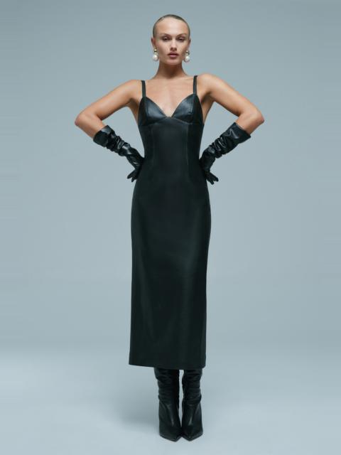 BARDOT Estine Vegan Leather Dress In Black