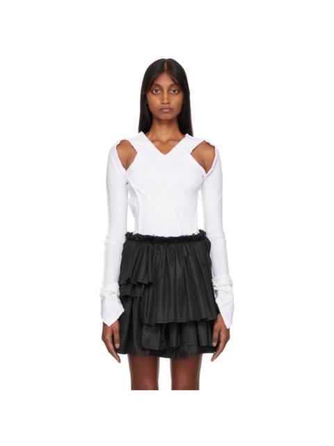 TALIA BYRE White Cutout Blouse