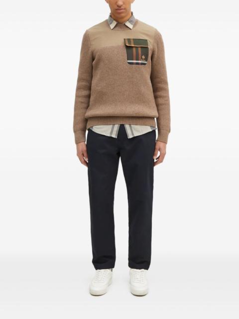 Baracuta x Barbour Miller ribbed panelled-pocket jumper