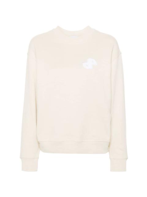 PATOU logo-patch cotton sweatshirt