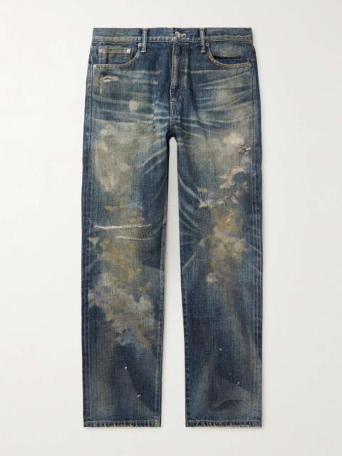 NEIGHBORHOOD Savage Straight-Leg Distressed Selvedge Jeans