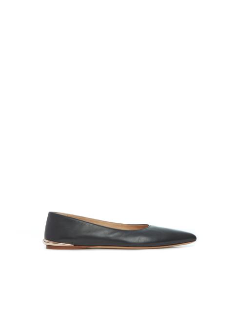 GABRIELA HEARST Fleur Flat in Black Leather