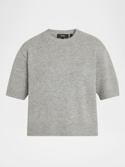 Theory Cashmere Cropped Short-Sleeve T-Shirt