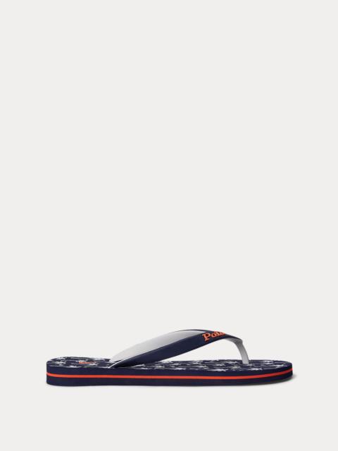 Polo Ralph Lauren Bolt Palm-Tree-Print Flip-Flop