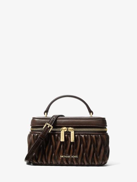 MICHAEL KORS Vivi Small Matelassé Burnished Vanity Crossbody Bag
