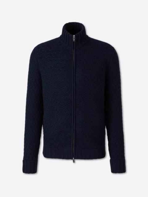 FEDELI CASHMERE ZIP CARDIGAN