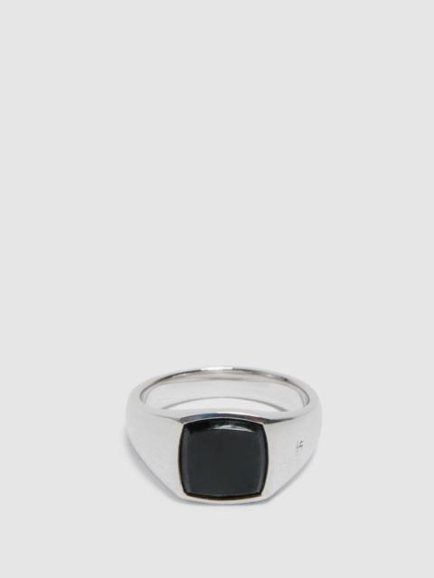 TOM WOOD Black larvikite kay ring
